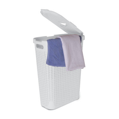 Superior Performance Palm Luxe Laundry Hamper Color: White