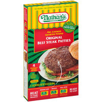 Nathan's® Famous Original Pre-Cooked Quarter Pound Beef Steak Patties 4-4 oz. Box