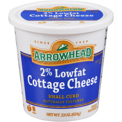 Arrowhead® 2% Lowfat Small Curd Cottage Cheese 22 oz. Plastic Tub