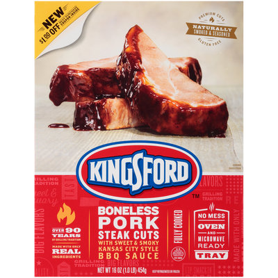 Kingsford™ Boneless Pork Steak Cuts 16 oz. Pack