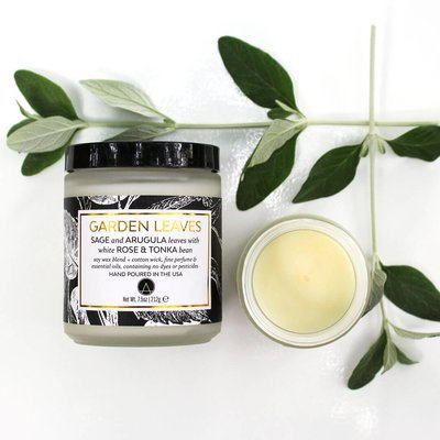 Aestheticcontent Garden Leaves Scented Soy Jar Candle Size: 3.56