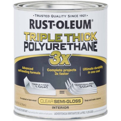 Rust-Oleum Triple Thick Polyurethane Quart, Semi-Gloss