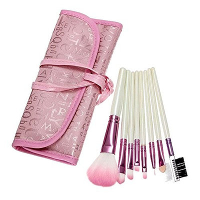 Makeup Brushes 8 Pcs Synthetic Foundation Powder Concealers Eyeshadow Makeup Tools with Cosmetic Bag