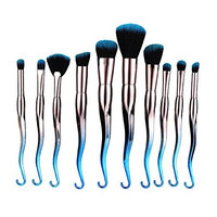 SoarUp Makeup Brushes, Luxurious Professional Makeup Brush Set Gradient Design Premium Foundation Brush Face Powder Eye Shadows Cosmetic Brushes Make Up Brushes(#5(10Pcs/set Small Fan Brush))
