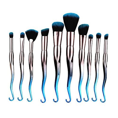 SoarUp Makeup Brushes, Luxurious Professional Makeup Brush Set Gradient Design Premium Foundation Brush Face Powder Eye Shadows Cosmetic Brushes Make Up Brushes(#5(10Pcs/set Small Fan Brush))