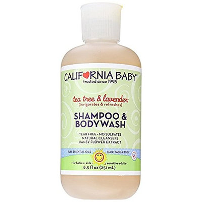 California Baby Shampoo & Body Wash - Tea Tree & Lavender, 8.5 Ounce 2 Pack