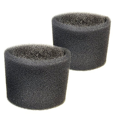 HQRP 2 Foam Filter Sleeves for Shop-Vac 2010, 2010A, 2015, 2015A, 2E150, 2E200, 3150, 3200, 3225, 3332, 3332.5A, 3332.5B, 3333.5, 3333.OH, 3334 Wet Dry Vacuums + Coaster (Pack of 2)