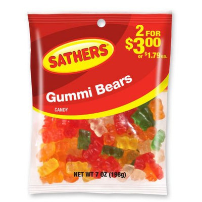 Ferrara Candy Company Sathers Gummy Bears Candy, 7 Ounce Bag
