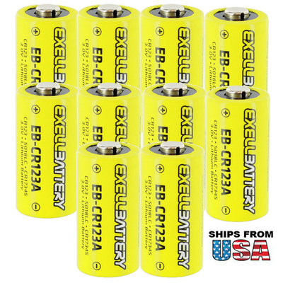 10X 3.0V CR123A Lithium Battery Fits Night Optics USA, Pulsar, Night Vision