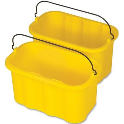 Rubbermaid Commercial Products RCP9T8200YW Sanitizing Caddy- 10 Quart- 14inchx7-. 50inchx8inch- Yellow