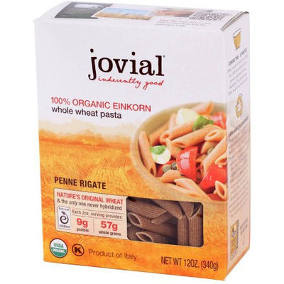 Jovial Einkorn Flour, Whole Grain Penne Rigate, 12 Ounce (Pack of 6)