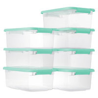 Sterilite 6-Quart Latching Boxes 7-Pack (Mint)