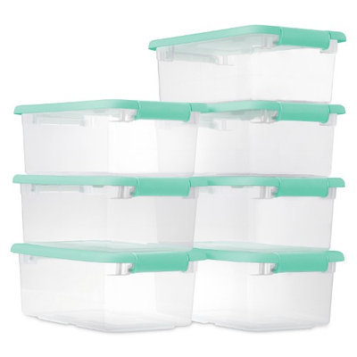 Sterilite 6-Quart Latching Boxes 7-Pack (Mint)