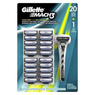 Gillette MACH3 Razor and Cartridges 2 x (1 - Razor Handle + 20 - Cartridges)