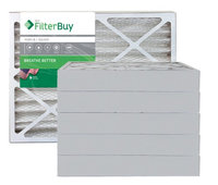 AFB Silver MERV 8 11.25x23.25x4 Pleated AC Furnace Air Filter. Filters. 100% produced in the USA. (Pack of 6)