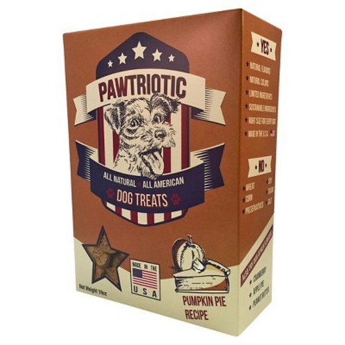 PAWTRIOTIC Pumpkin Pie Flavor Dog Treats Set - 16 oz - 6 pk