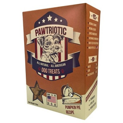 PAWTRIOTIC Pumpkin Pie Flavor Dog Treats Set - 16 oz - 6 pk
