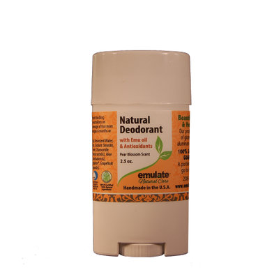 Emu Oil Natural Deodorant Pear emulate Natural Care 2.5 oz Stick