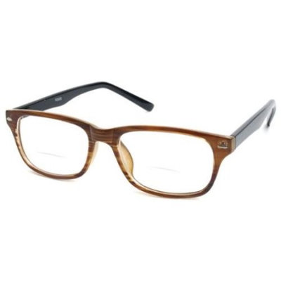 Readers.com The Williamsburg Bifocal +1.25 Brown Stripe Reading Glasses