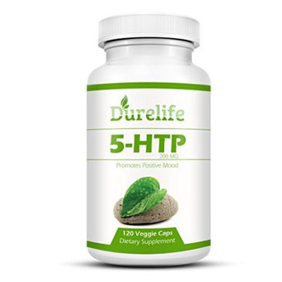 5-HTP Supplement 200 mg Per Veggie Capsule By DureLife, 120 count, Time Release With Vitamin B6 To P