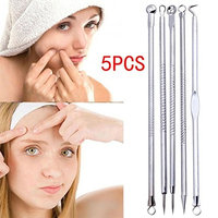 Lookatool 5 Pcs Pimple Blemish Comedone Acne Extractor Remover Tool Set