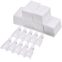 eBoot Nail Cap Clips UV Gel Polish Remover Wrap 10 Pack with 420 Pack Nail Wipe Cotton Pads