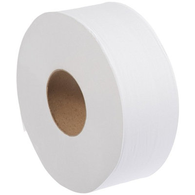 AmazonBasics Professional Economy Jumbo Roll Toilet Tissue for Businesses, 2-Ply, 1,000 Feet per Roll, 12 Rolls