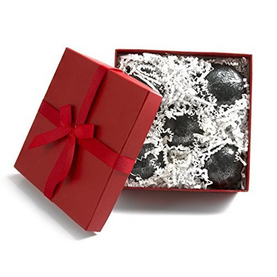 5 pcs. Gift Box Set Black Bath Bombs 5.7 oz Aloe Vera Kaolin Clay scented w/ Little Black Dress