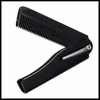 1 Set Combs Hairbrush Mens Womens Handmade Folding Pocket Clip Hair Moustache Beard Comb Combo Long Round Handle Holder Nice Popular Brush Natural Grooming Kids Travel Kit