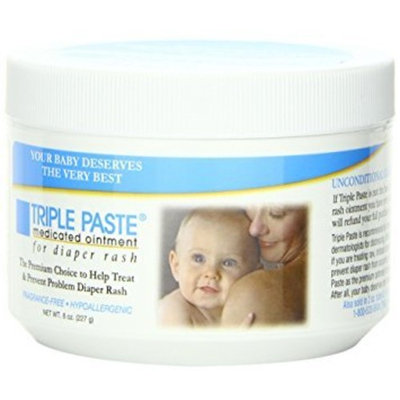 Triple Paste Medicated Ointment for Diaper Rash, 8-Ounce - Pack of 3