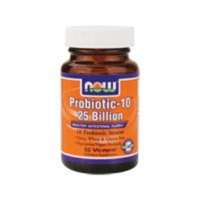 NOW Probiotic-10 25 Billion - 50 Veg Capsules, 2 Pack