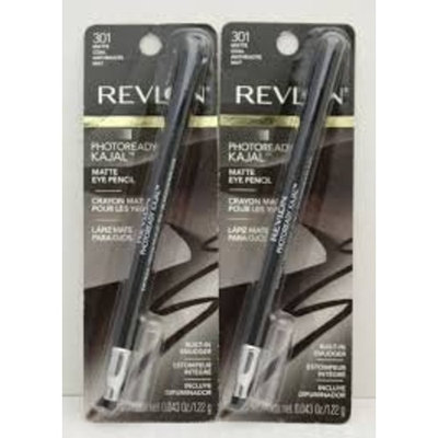 (Pack 2) Revlon Photo Ready Kajal Eye Pencil - Matte Coal (301) : Beauty