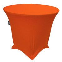 LA Linen TCSpandex36Rx30H-OrangeX48 Round Spandex Tablecloth Orange - 36 x 30 in.
