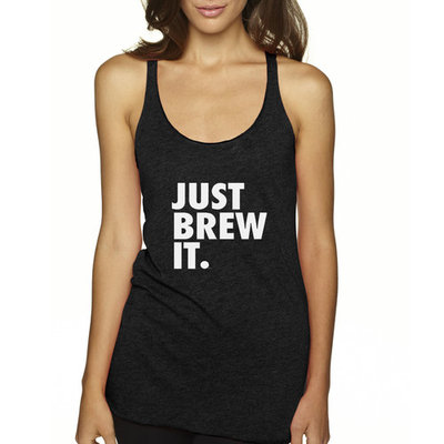 Way 694 - Women's Tank-Top Just Brew It Nike Parody Coffee