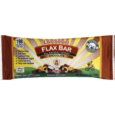 Live Smart Bar Flax Bar Chocolate 1.76 oz - Vegan