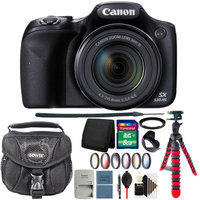 Canon PowerShot SX530 HS 16MP Digital Camera Black + 8GB Deluxe Accessory Kit