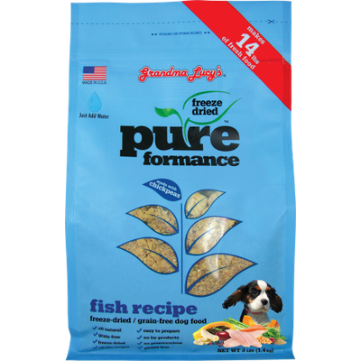 Grandma Lucy's Pureformance Fish Recipe Freeze Dried Grain Free Dog Food