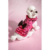 Hollywood Poochie HP803 Lace Overlay Satin Doggie Corset Harness Fully Lined, Red & Black - Large