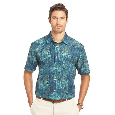 Van Heusen Short Sleeve Leaf Woven Shirt