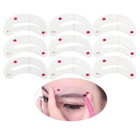 WINOMO Eyebrow Shaping Stencils, Eyebrow Grooming Stencil Kit, Shaping Templates DIY Tools 9 Styles(Mainly White) (White)