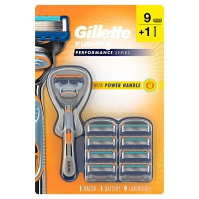 Gillette Fusion Performance Series Power Razor + 9 Cartridges