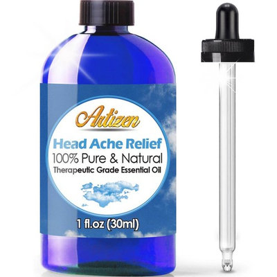 Artizen Head Ache Relief Essential Oil (100% PURE & NATURAL - UNDILUTED) Therapeutic Grade - Huge 1oz Bottle