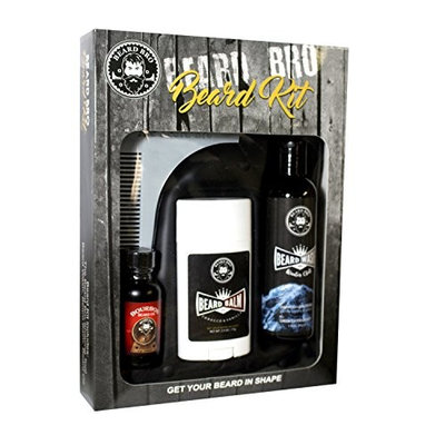 Ultimate Beard Kit, included The Beard Bro Beard Shaping Tool, Bourbon Beard Oil, Tobacco Vanilla Beard Balm, Sweet Whiskey Beard Wash
