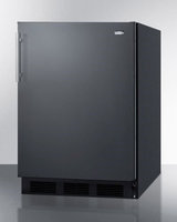 Summit FF63BADA 5.5 Cu. Ft. All-Refrigerator with Automatic Defrost Adjustable Glass Shelves Door Storage Wine Shelf and Adjustable Thermostat in