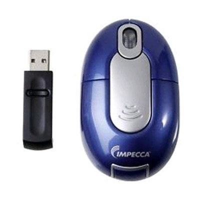 Impecca Wm700Bs - Wireless Optical Mouse - Blue With Silver Trim