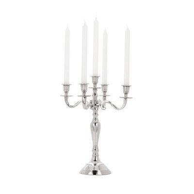 Torre & Tagus Venice Aluminum Candelabra, 16-Inch Short