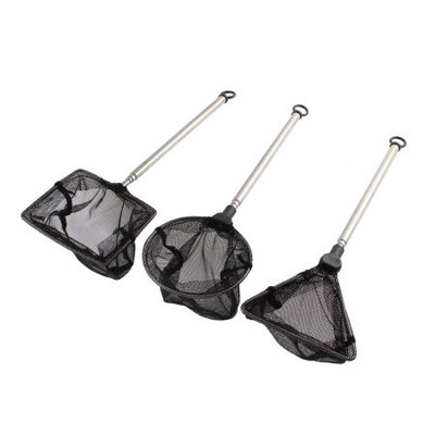 3 Pcs Triangle Round Square Frame Aquarium Landing Fishing Nets for Fishbowl