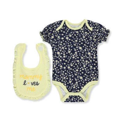 Baby Girls' Bodysuit & Bib Set