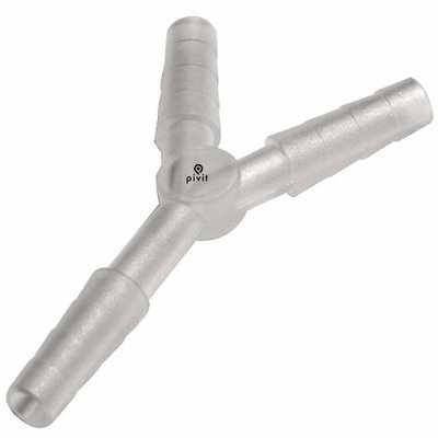 Pivit Oxygen Tubing Y-Connector | Fits 3/16in and 1/4in ID Tubing | Barbed Ends For Secure Leak-Free Connections | Connects 2 Oxygen Sources For Higher Flows | Mobility Without Pulling On Your Cannula