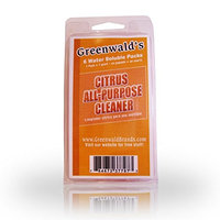 Greenwald's All Purpose Cleaner Refill Tablets, Citrus, Pre-Measured Liquid Concentrate Makes 6 32 Ounce Spray Bottles, Degreaser Dirt, Grime, Mildew, Mold Remover Home, Car, Office Cleaning
